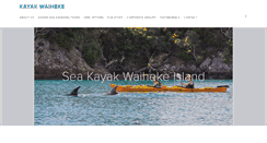 Desktop Screenshot of kayakwaiheke.co.nz